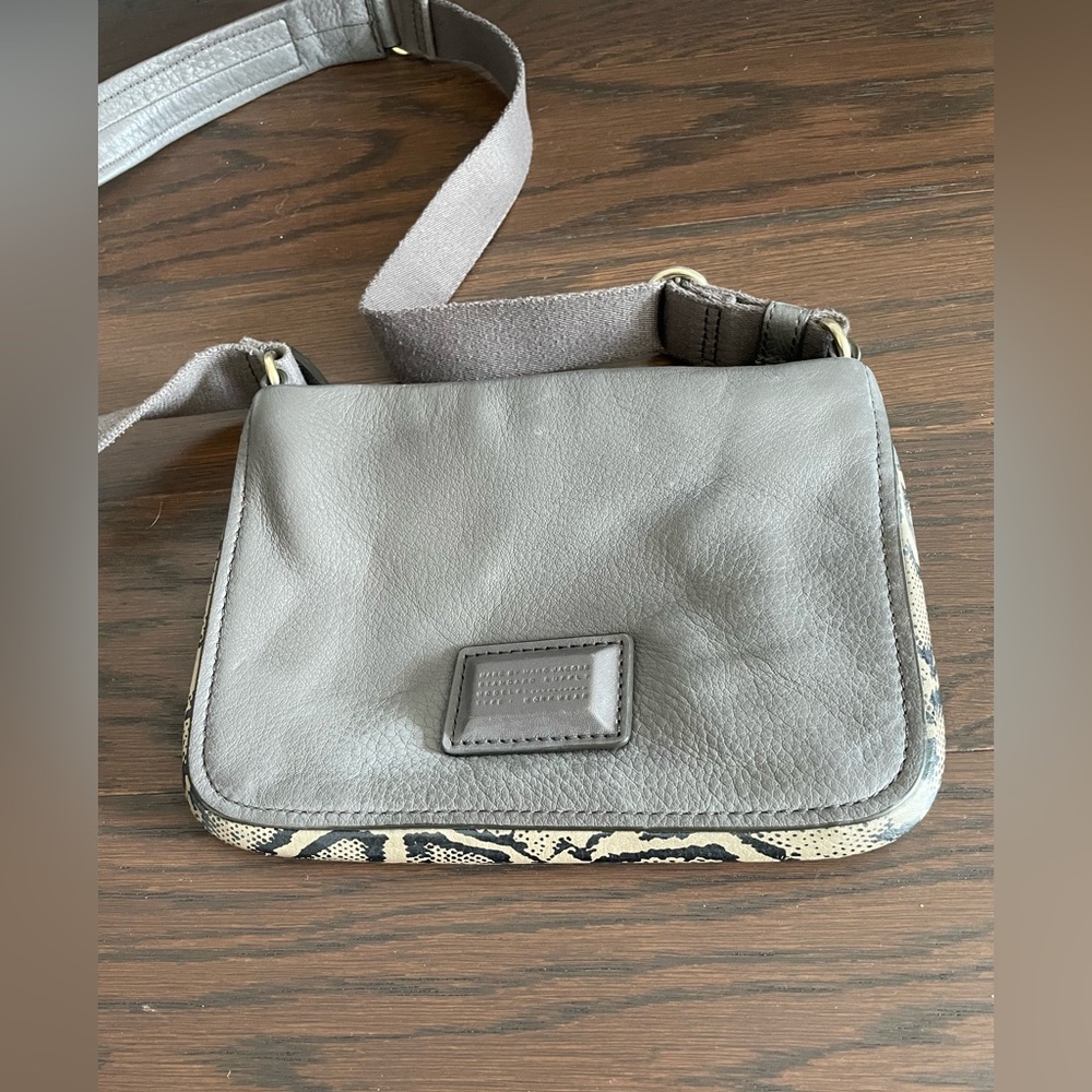 Marc by Marc Jacobs crossbody. Taupe with snakeskin accents.